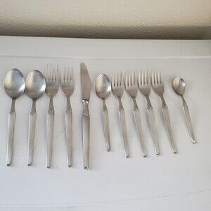WIRTHS 18/8 Germany Stainless Steel Flatware Set 11 Pieces Ribbed Handle Vintage